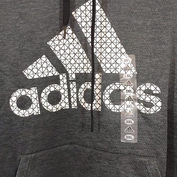 Adidas Pullover Hoodie Sweat Shirt Gray Size 3XL - Picture 2 of 6